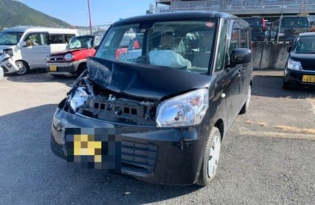 スズキ スペーシア(事故車) 福島県から茨城県へ陸送